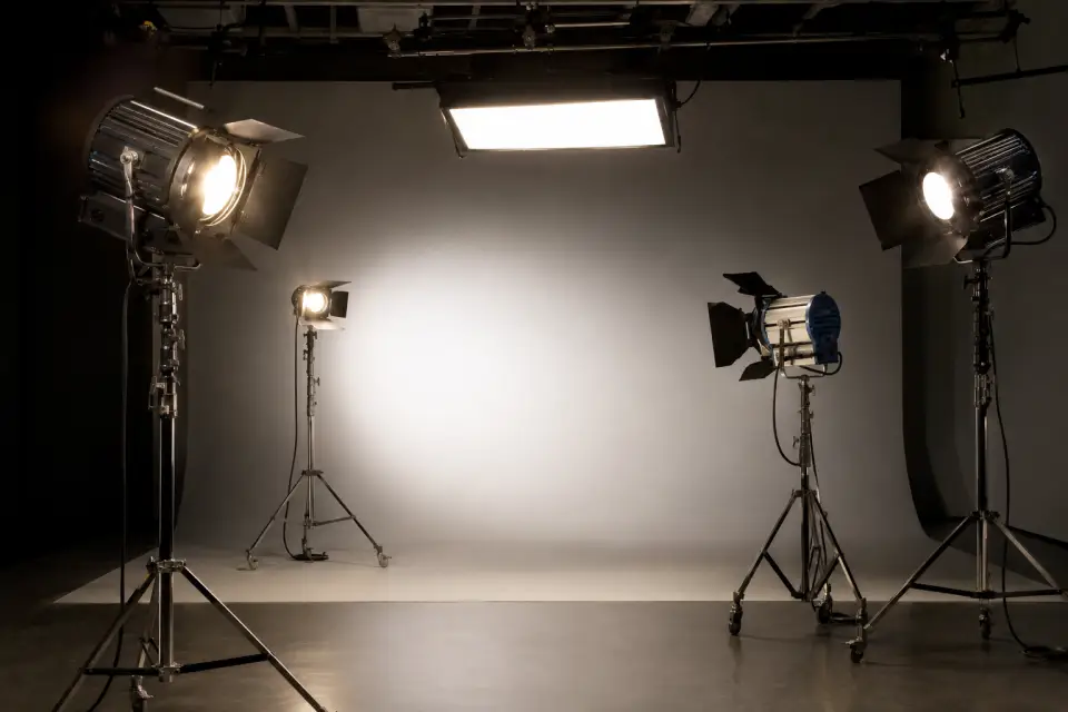 A film set lit with Blackout