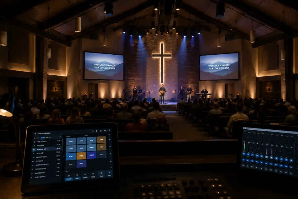 A house of worship stage